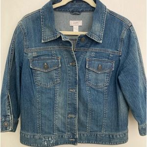 LOFT 3/4 sleeve denim jacket